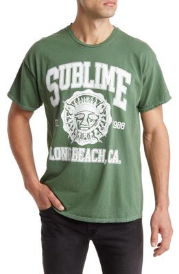 Merch Traffic Sublime Long Beach Graphic T-Shirt in Sage Pigment Dye