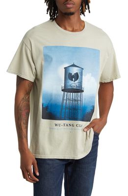 Merch Traffic Wu-Tang Water Tower Graphic T-Shirt in Sand Pigment Dye