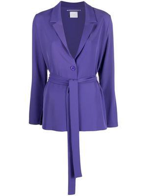 Merci blazer-style tied-waist blouse - Purple