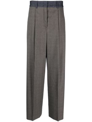 Merci checked tailored trousers - Brown