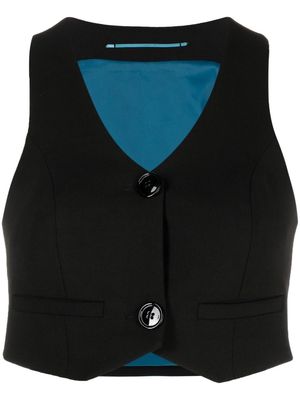 Merci cropped waistcoat-style top - Black