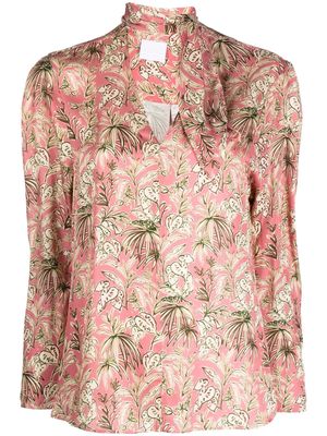 Merci floral-print V-neck blouse - Pink