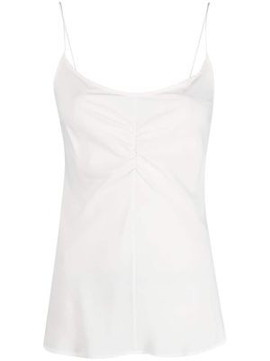 Merci gathered-detail sleeveless top - White