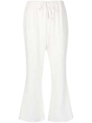 Merci high-waist drawstring trousers - White