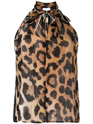 Merci sleeveless leopard-print top - Brown