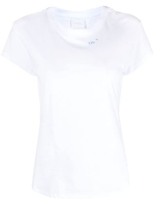 Merci slogan-print cotton T-shirt - White