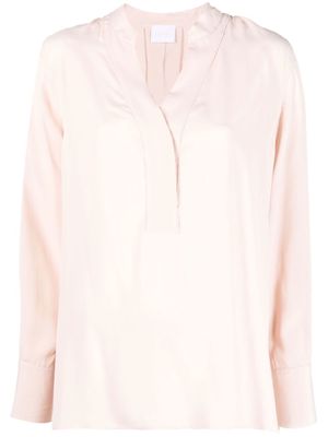 Merci V-neck long-sleeve blouse - Pink