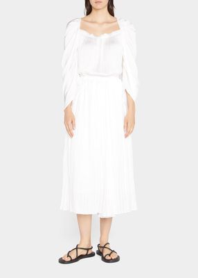 Merel Pleated Wide-Leg Pants