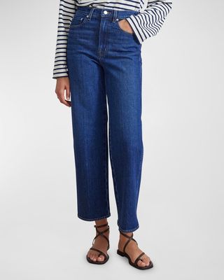 Merida Cropped Straight-Leg Denim Jeans