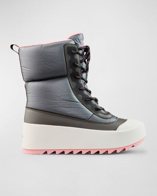 Meridian Nylon Lace-Up Snow Boots