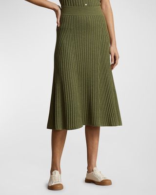 Merino Wool A-Line Skirt