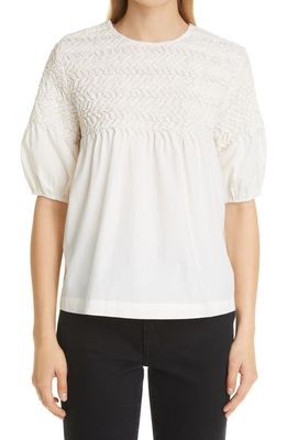 Merlette Orestes Hand-Braided Cotton Top in Ivory