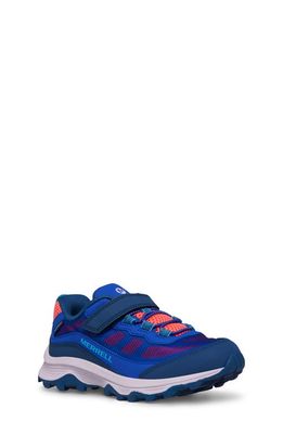 Merrell Kids' Moab Speed Low A/C Waterproof Hiking Sneaker in Blue/Berry/Turq