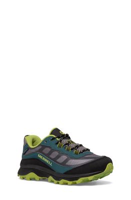 Merrell Kids' Moab Speed Low Waterproof Sneaker in Deep Green/Black