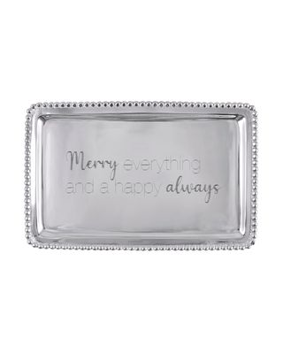 Merry Everything & A Happy Always Beaded Buffet Tray