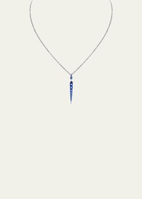 Merveilles Small Icicle Sapphire Pendant in White Gold