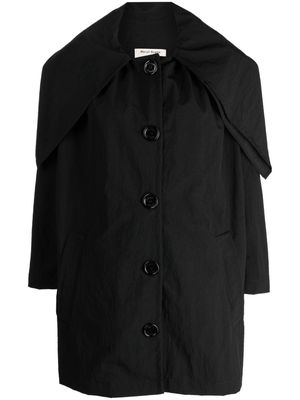 MERYLL ROGGE bandana-collar taffeta coat - Black