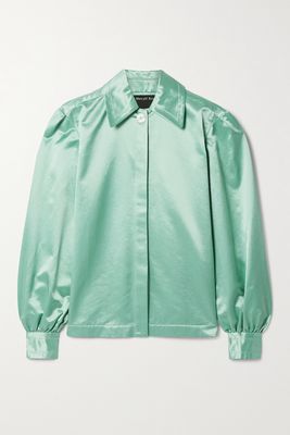 Meryll Rogge - Cotton-blend Satin Shirt - Green
