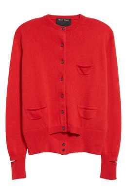 Meryll Rogge Cutout Cashmere Cardigan in Red