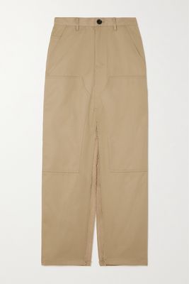 Meryll Rogge - Distressed Gabardine Maxi Skirt - Neutrals