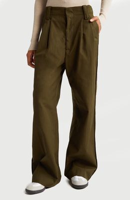 Meryll Rogge Pleated Cotton Pants in Green