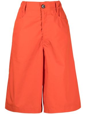 MERYLL ROGGE wide-leg cotton bermuda shorts - Orange