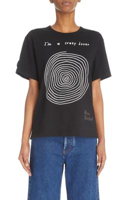 Meryll Rogge x Beni Bischof Crazy Lover Organic Cotton Graphic T-Shirt in Black