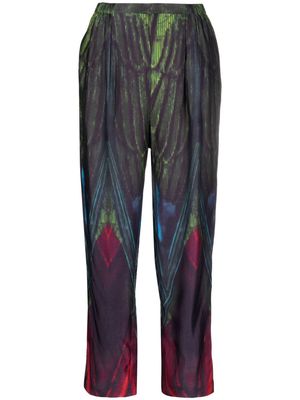 Mes Demoiselles abstract-print elasticated-waist trousers - Purple
