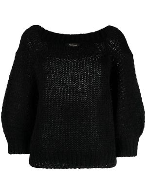 Mes Demoiselles Asuka open-knit top - Black