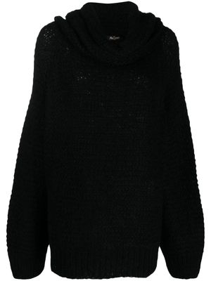 Mes Demoiselles draped-detail knitted jumper - Black