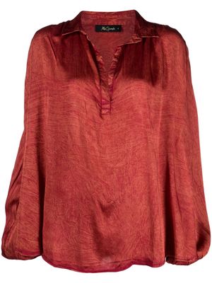 Mes Demoiselles Vianey crinkled-finish blouse - Red