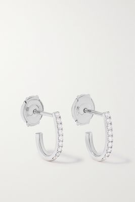 Messika - Gatsby Xs 18-karat White Gold Diamond Hoop Earrings - one size