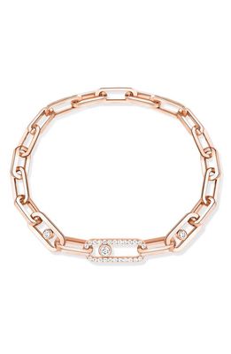 Messika Move Link Diamond Bracelet in Pink Gold