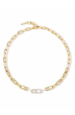 Messika Move Link Diamond Necklace in Yellow Gold