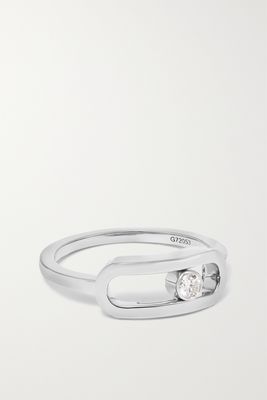 Messika - Move Uno 18-karat White Gold Diamond Ring - 51