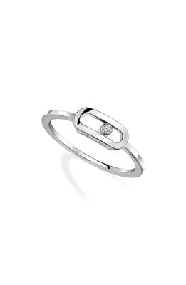 Messika Move Uno Baguette Ring in White Gold
