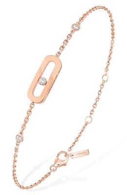 Messika Move Uno Diamond Bracelet in Pink Gold