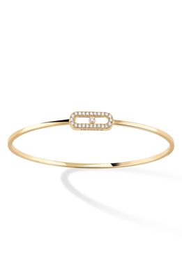 Messika Move Uno Pave Diamond Bangle in Yellow Gold