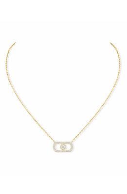 Messika So Move Diamond Pavé 18K Gold Pendant Necklace in Yellow Gold