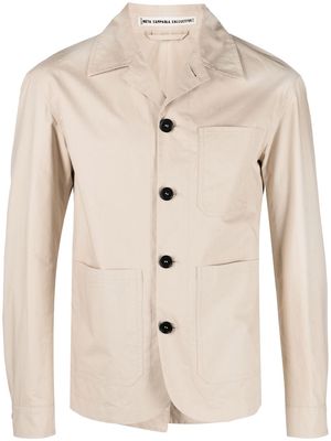 Meta Campania Collective Cuban-collar organic-cotton shirt-jacket - Neutrals