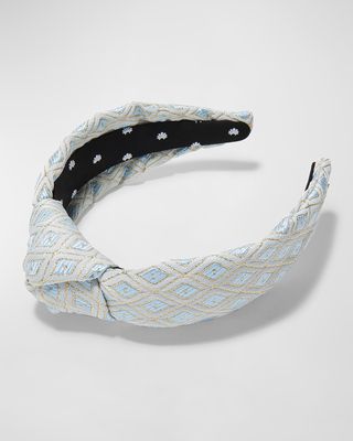 Metallic Diamond Knotted Headband