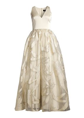 Metallic Jacquard Ballgown