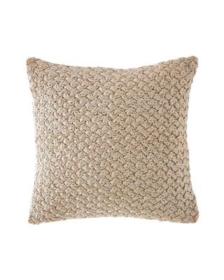Metallic Knit Decorative Pillow