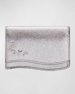 Metallic Leather Bifold Wallet