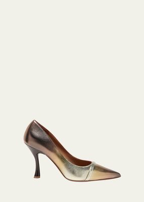 Metallic Ombre Leather Pumps