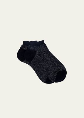 Metallic Shimmer Ankle Socks