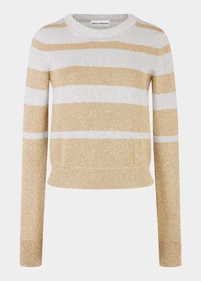Metallic Stripe Knit Sweater