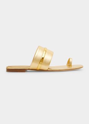 Metallic Toe-Ring Sandals