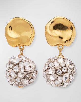Meteor Shower 24K Gold Plated Crystal Drop Earrings