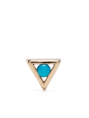 Metier by Tom Foolery 14kt yellow gold Astra AZ turquoise stud earring
